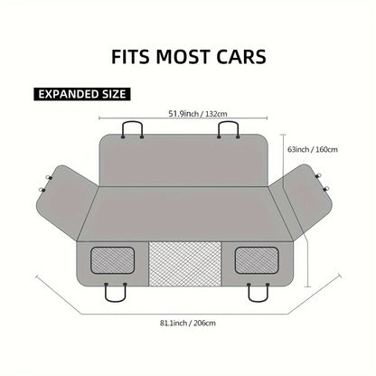 Ultimate Dog Seat Cover - Waterproof, Scratch-Proof, and Non-Slip Car Hammock for All Breeds